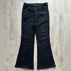 American Eagle Outfitters Black Stretch Curvy Highest Rise Flare legs 14